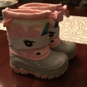 Cat & Jack toddler girl unicorn snow boots